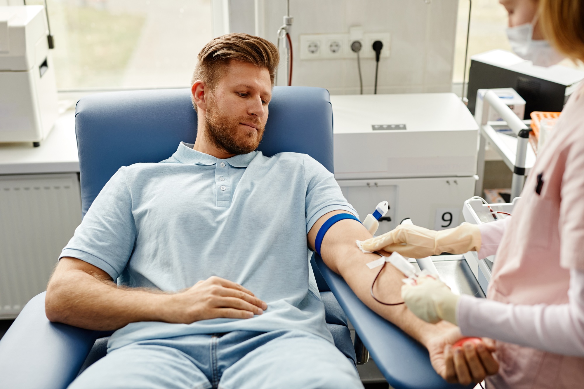 Young Man Donating Blood